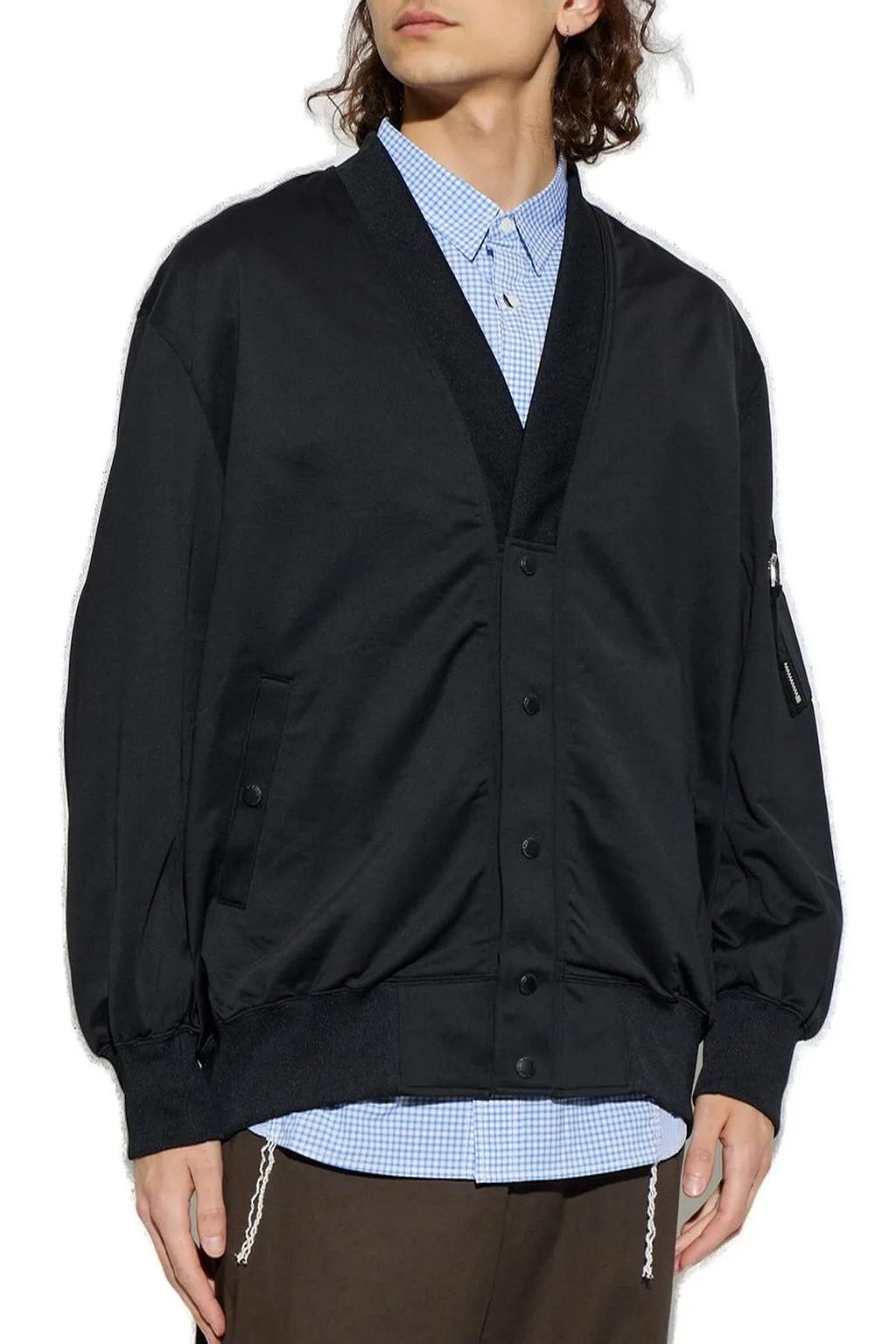 Comme Des GarÇOns Homme V-Neck Long Sleeved Jacket