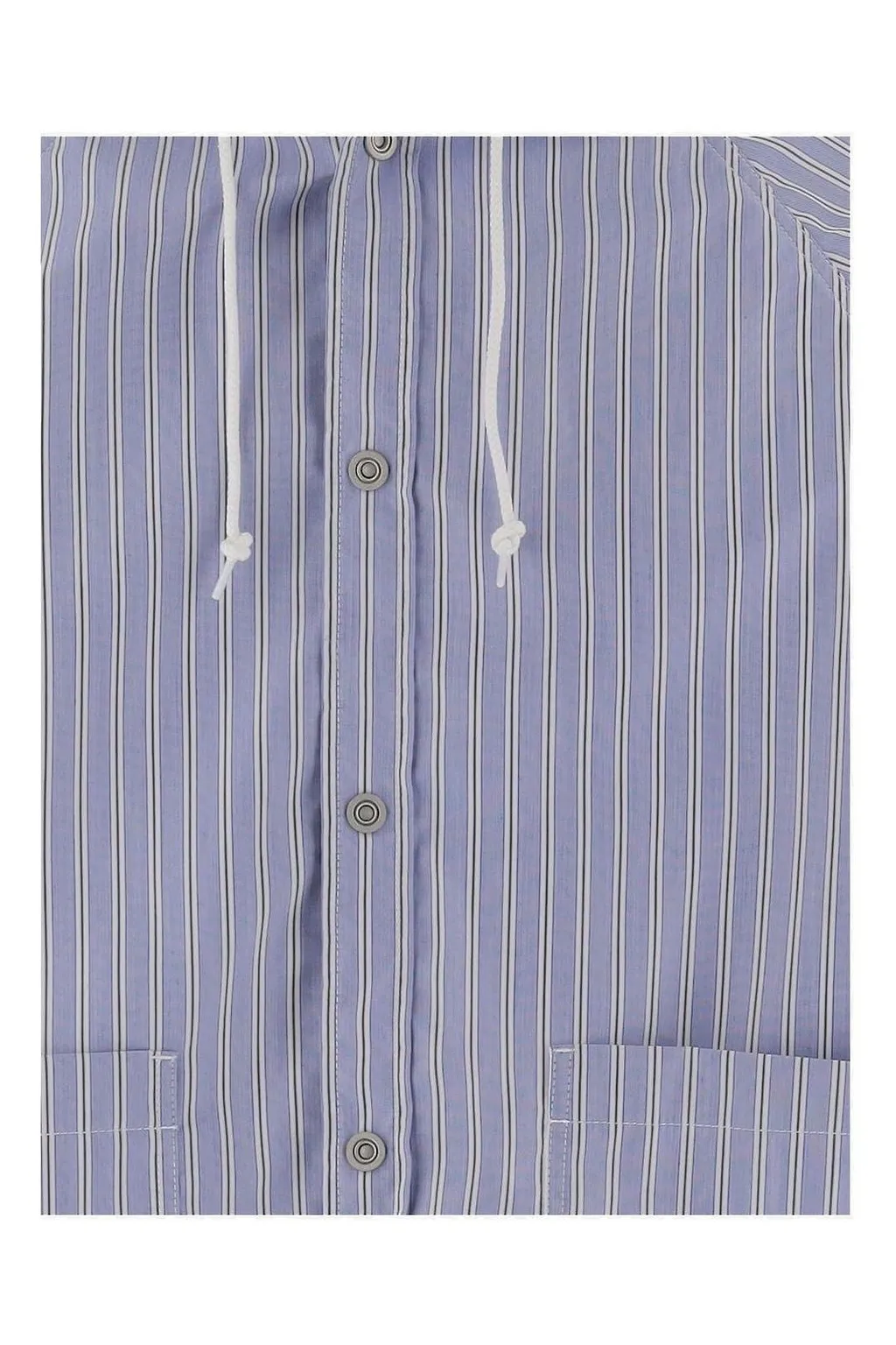 Comme Des GarÇOns Homme Striped Hooded Button-Up Jacket