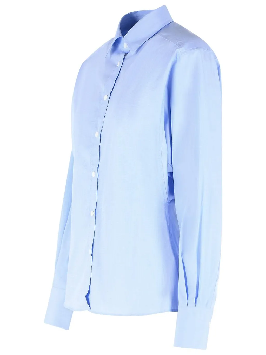 Closed Asymmetric Hem Button-Up Shirt