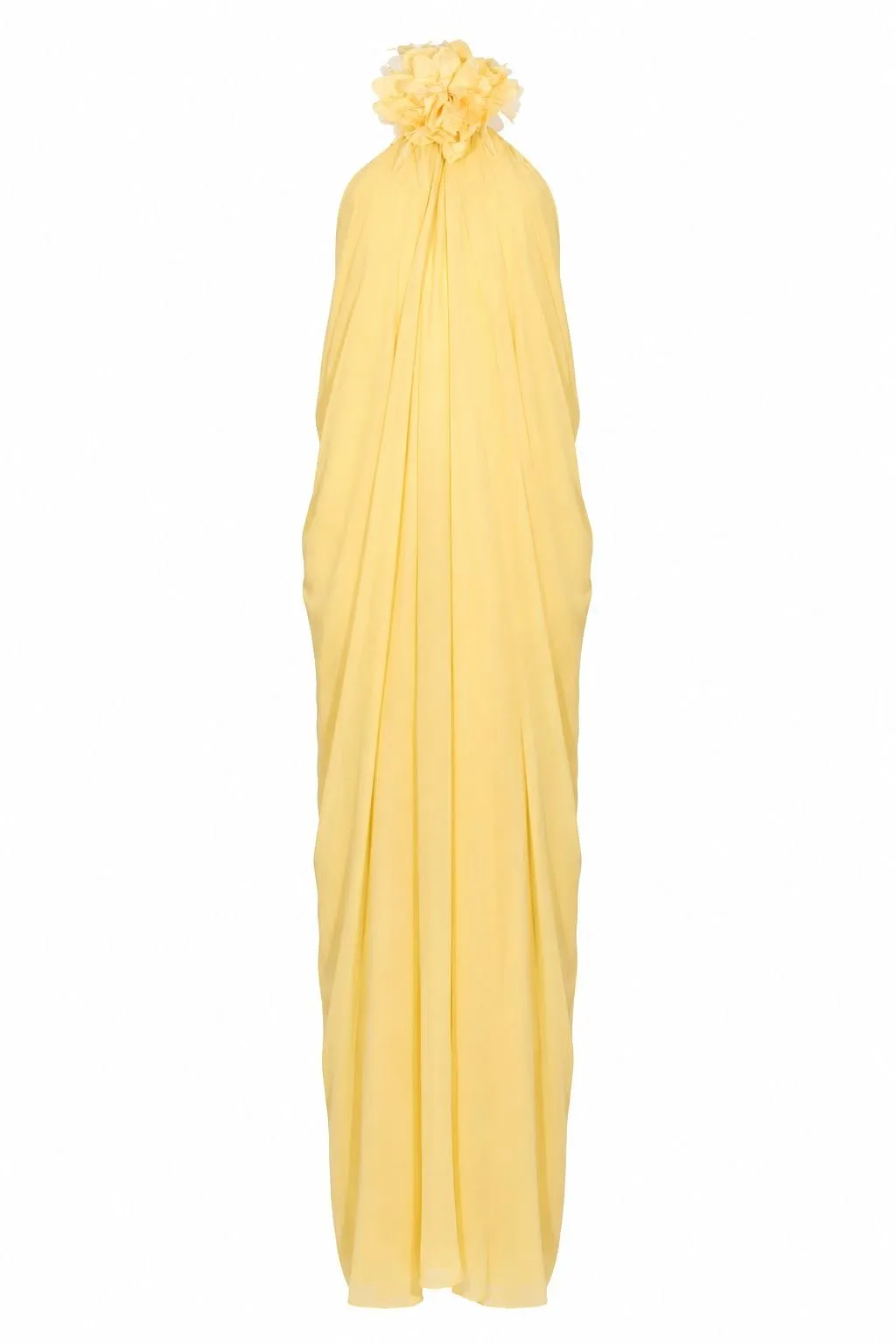 Ruched Halterneck Maxi Dress