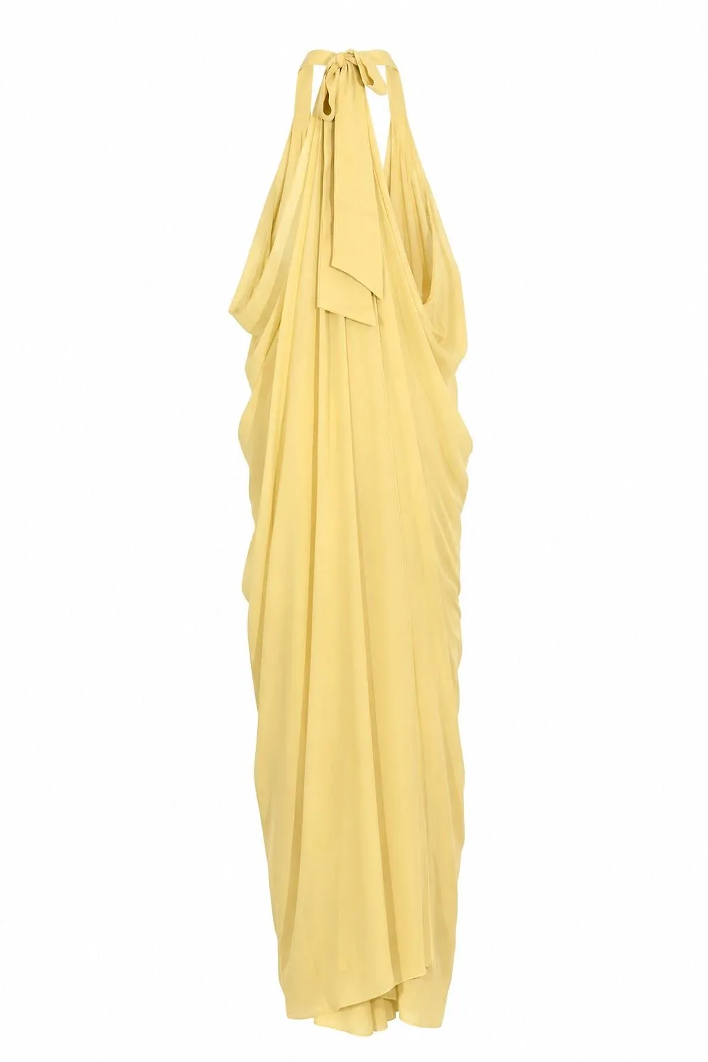 Ruched Halterneck Maxi Dress