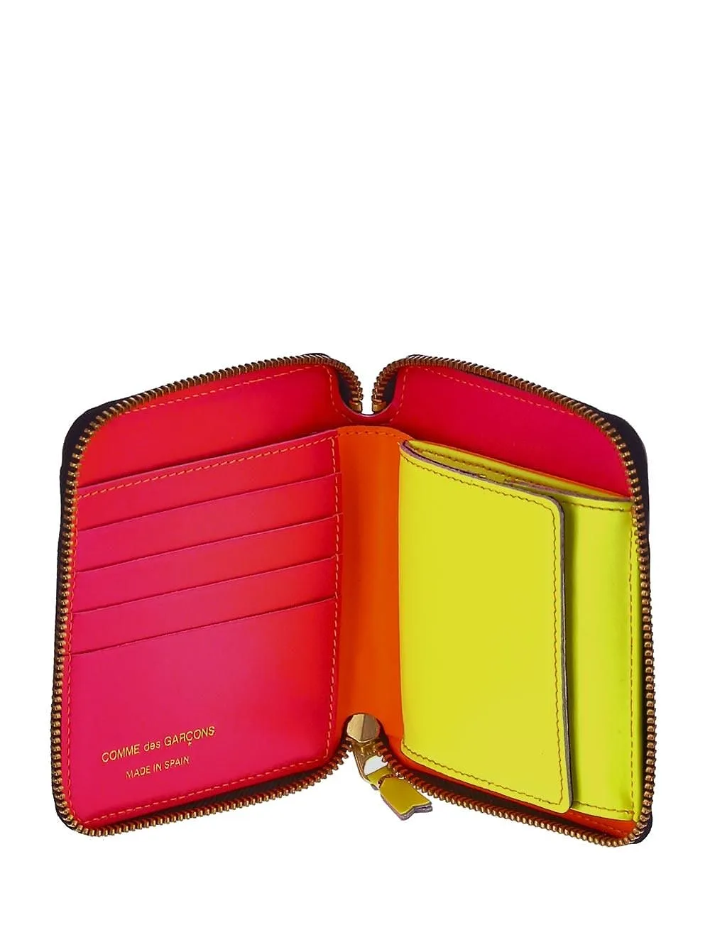 Comme Des GarÇOns Wallet Super Fluo Zipped Wallet