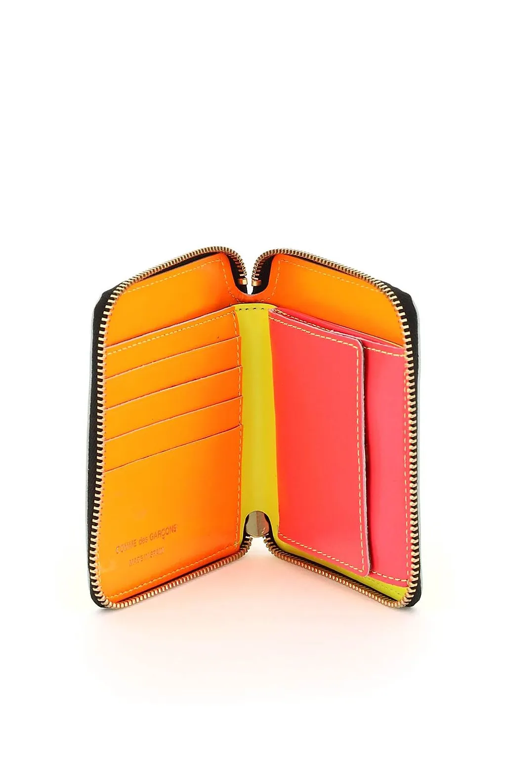 Comme Des GarÇOns Wallet Super Fluro Zipped Wallet