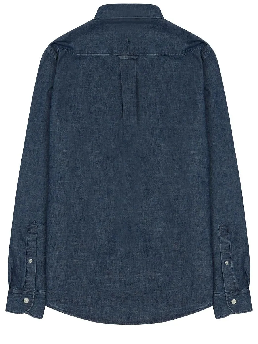 Closed Button-Down Denim Shirt