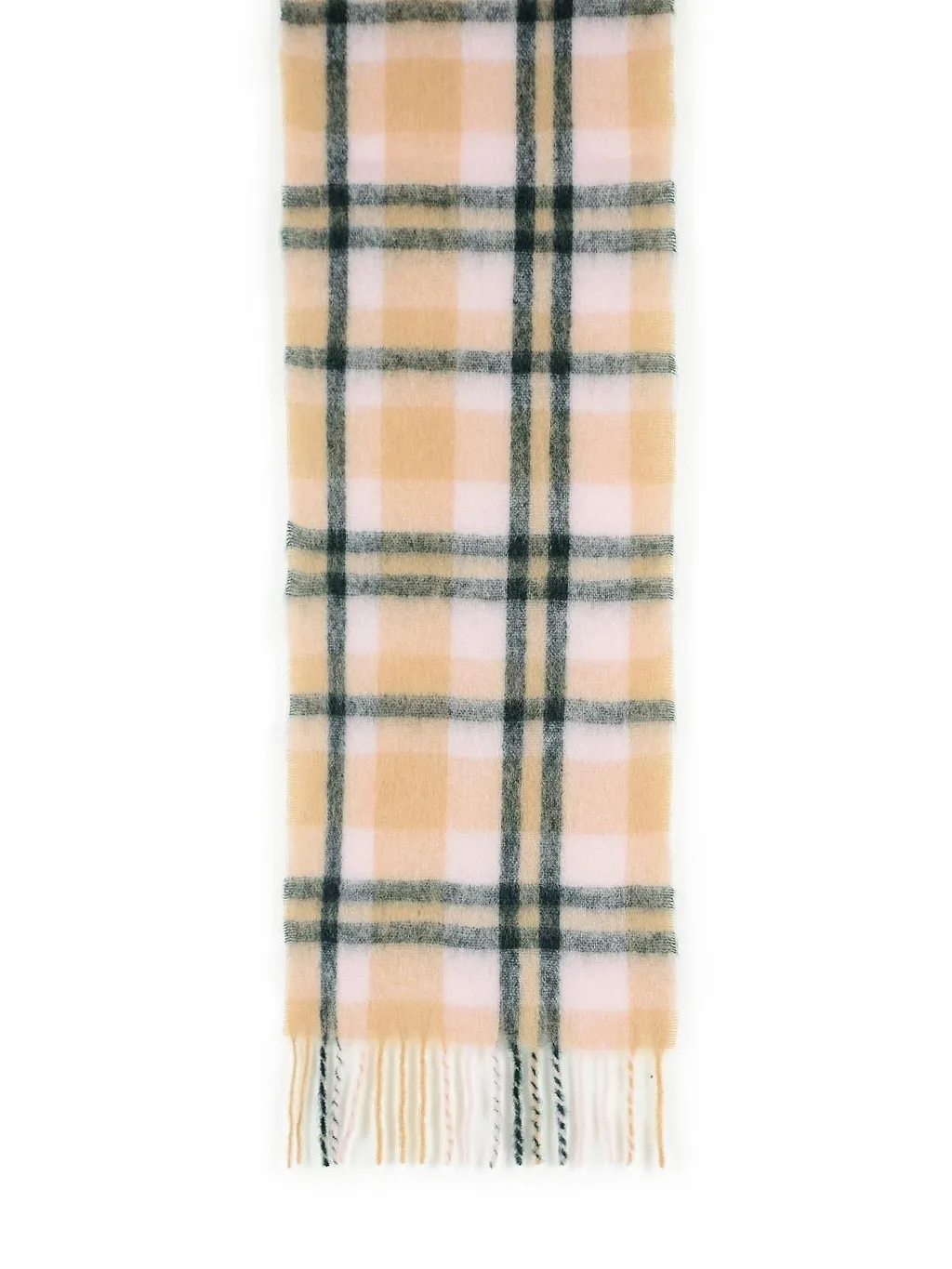 Checked Fringed Scarf