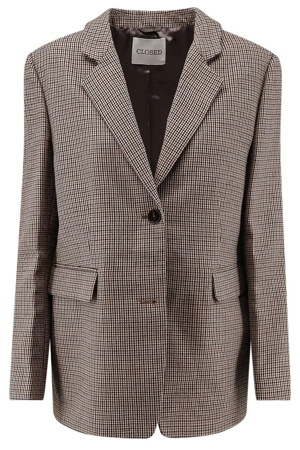 Closed Checked Two-Button Blazer