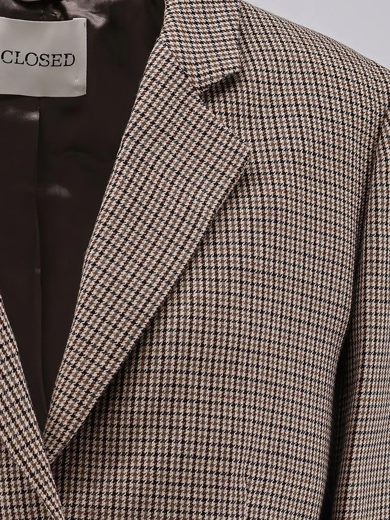 Closed Checked Two-Button Blazer