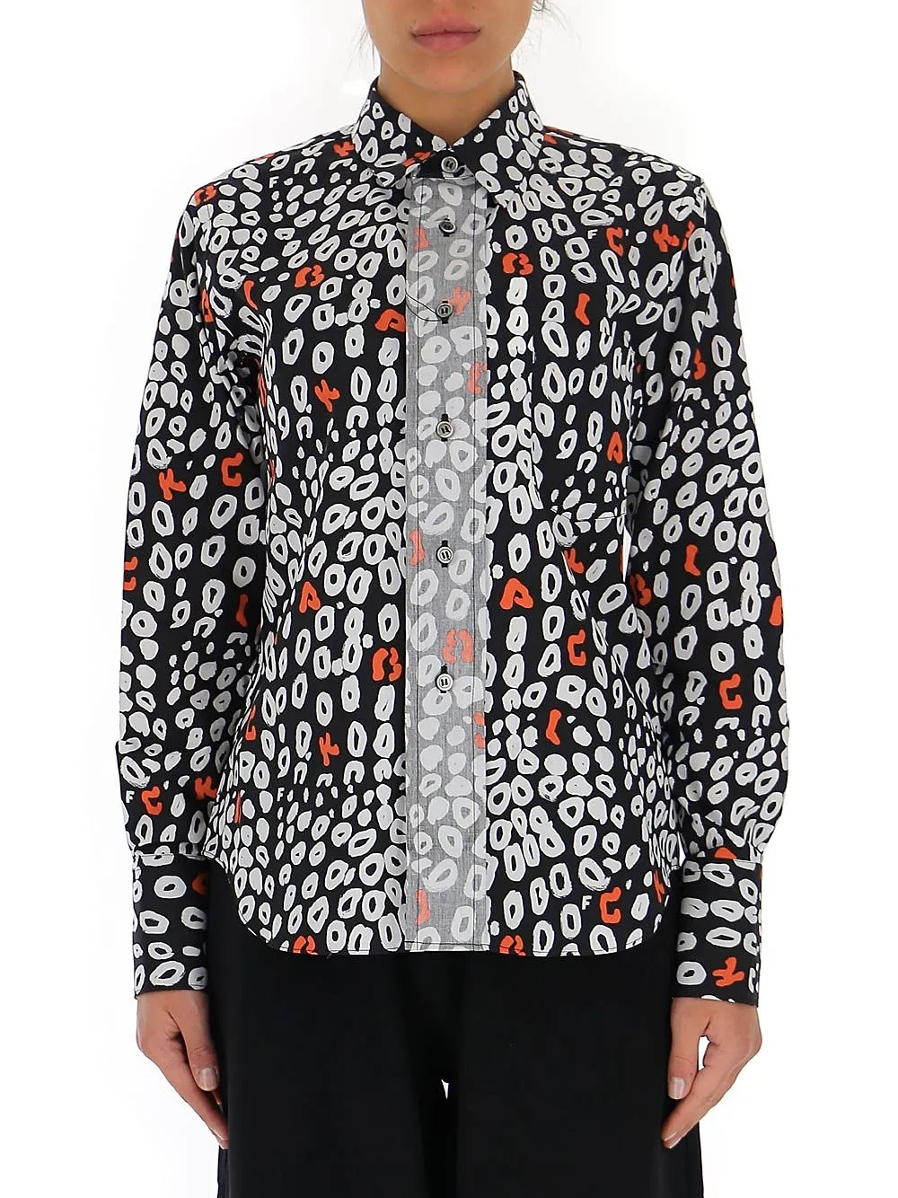 Comme Des GarÇOns Leopard Printed Long-Sleeved Shirt