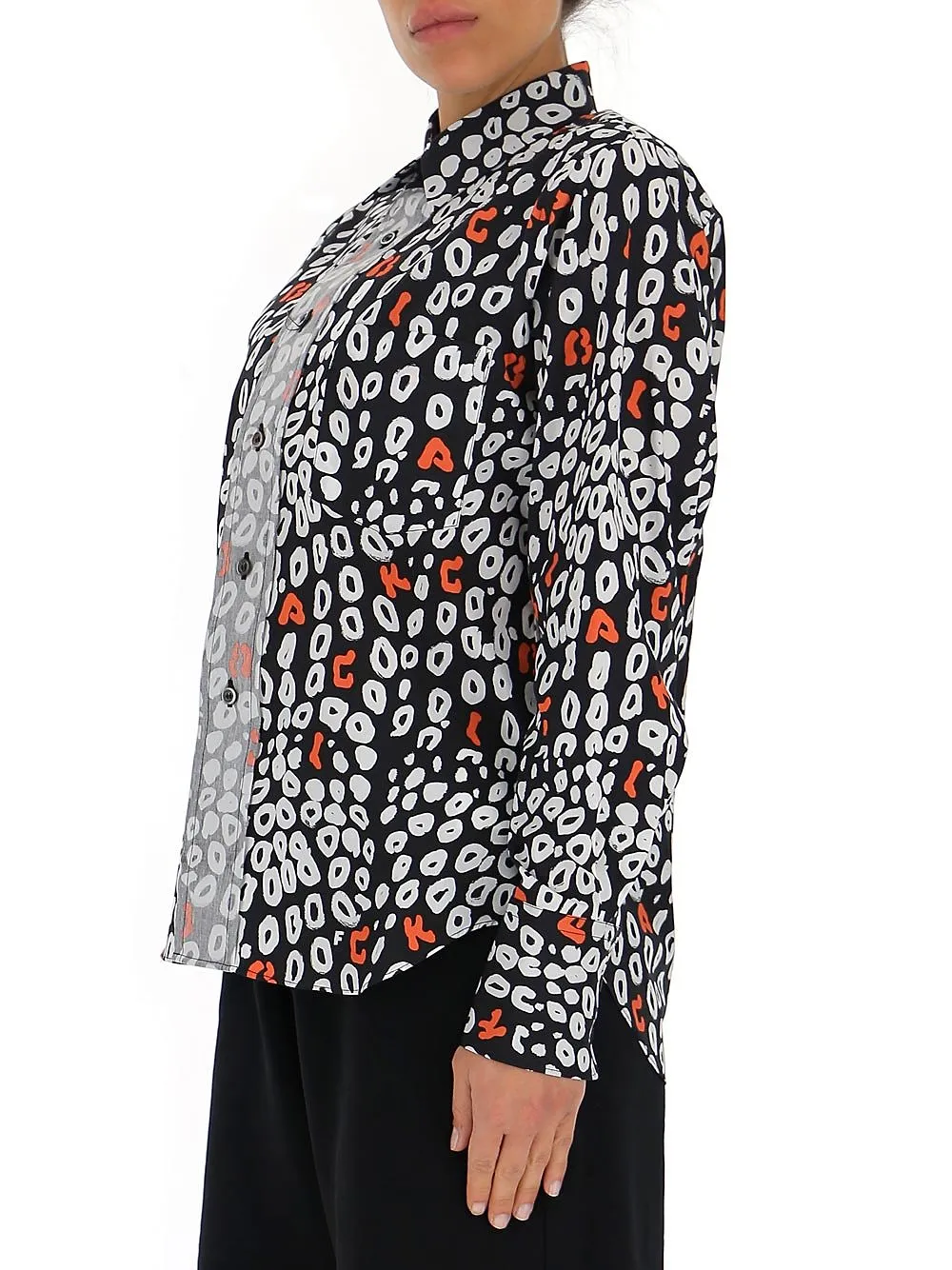 Comme Des GarÇOns Leopard Printed Long-Sleeved Shirt