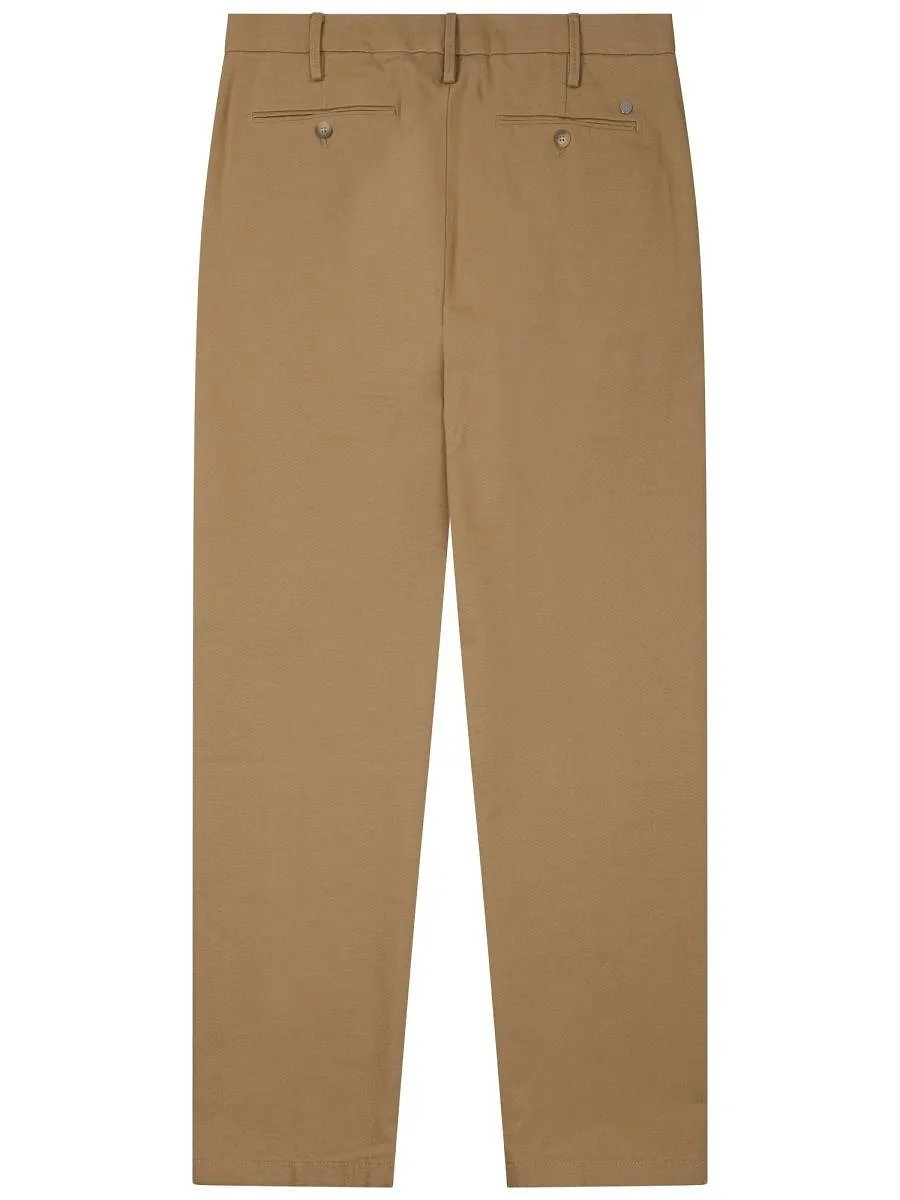 Closed Pleated Cotton Tailored Pants
