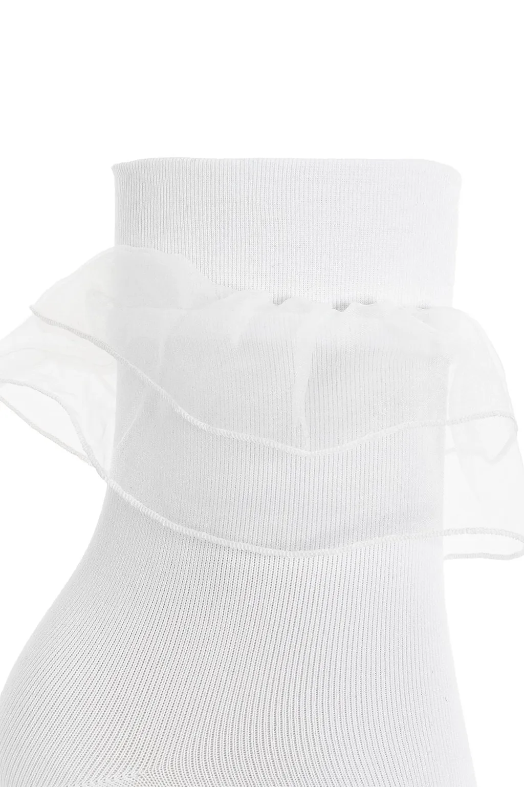 Lace-Detailed Stretched Socks