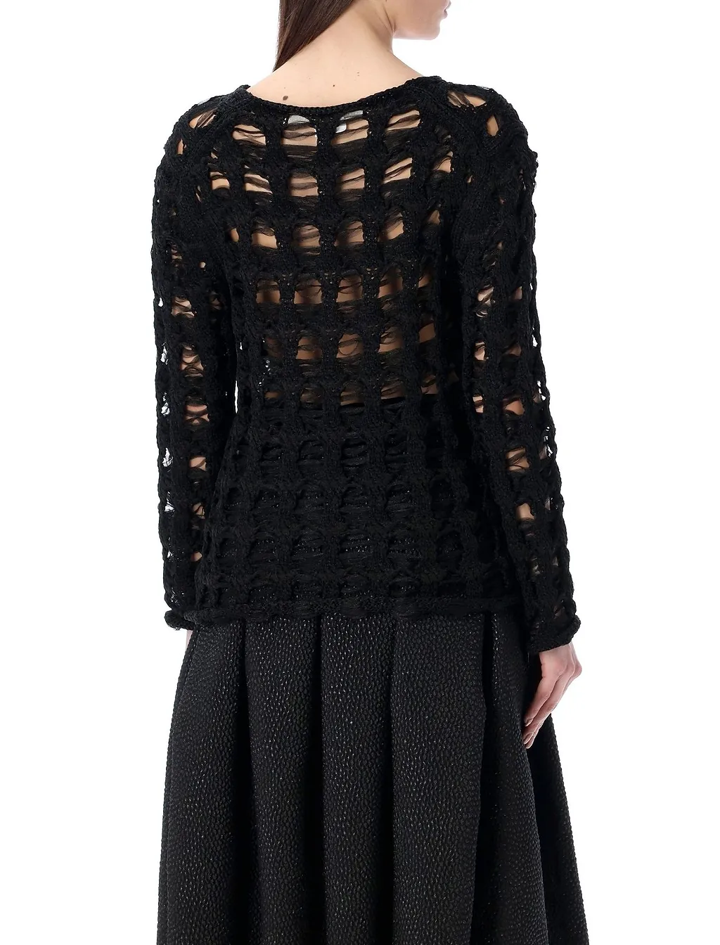 Comme Des GarÇOns Open-Knitted Crewneck Jumper