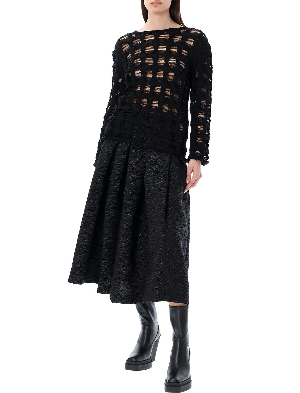 Comme Des GarÇOns Open-Knitted Crewneck Jumper