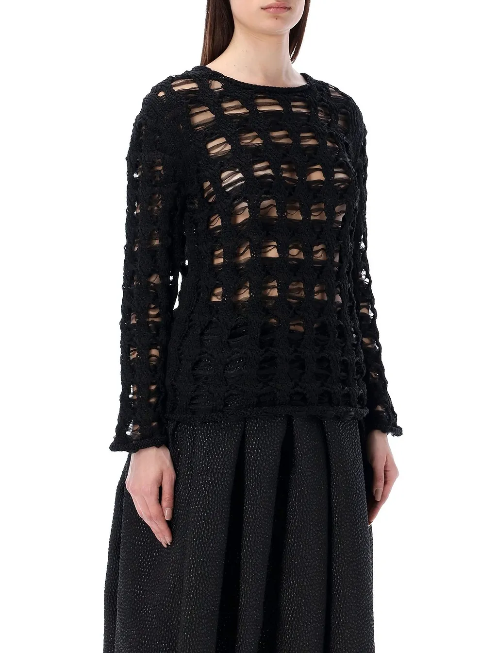 Comme Des GarÇOns Open-Knitted Crewneck Jumper