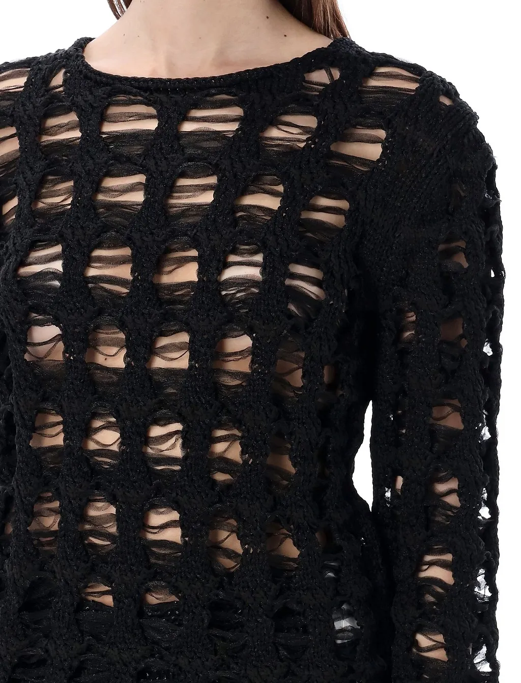 Comme Des GarÇOns Open-Knitted Crewneck Jumper