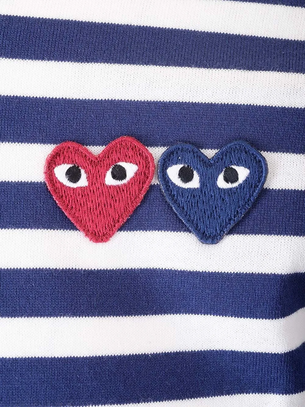 Comme Des GarÇOns Play Heart-Patch Striped Jersey T-Shirt