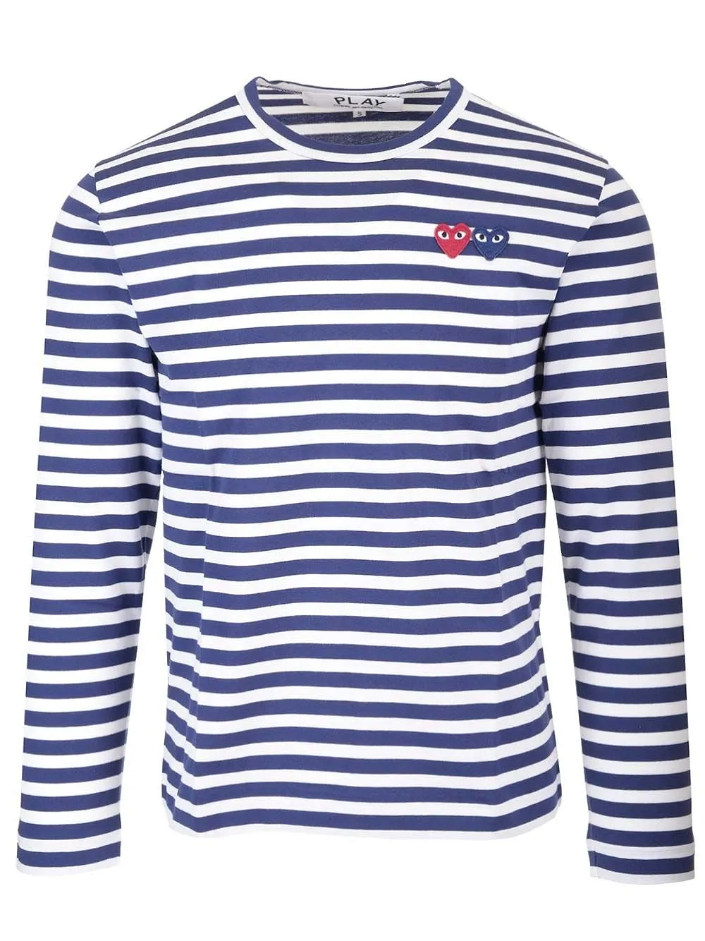 Comme Des GarÇOns Play Heart-Patch Striped Jersey T-Shirt