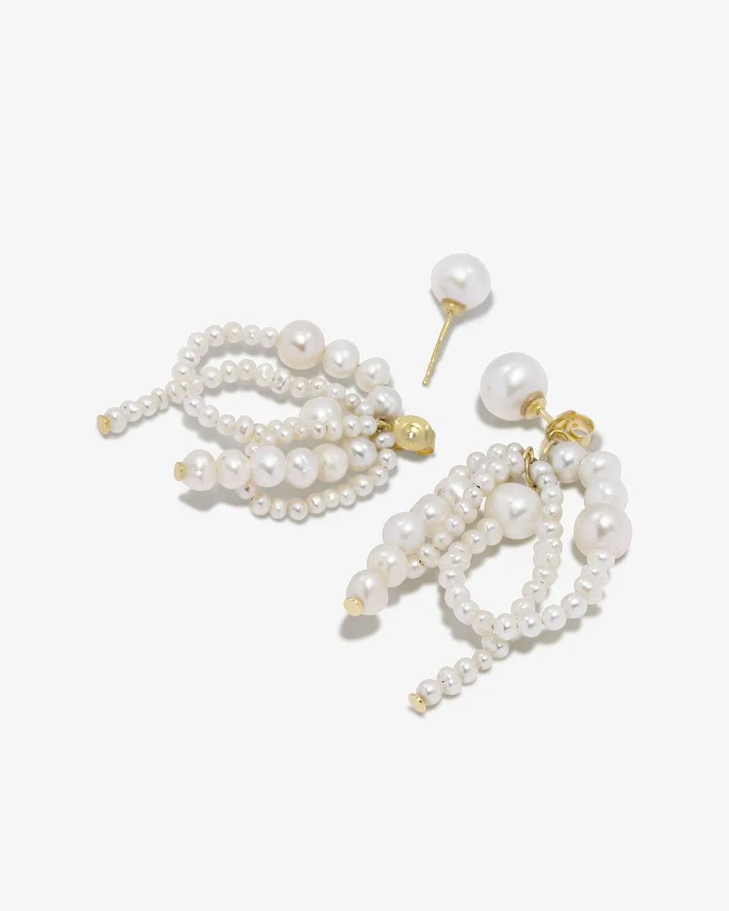 Multi-Strand Pearl Earrings