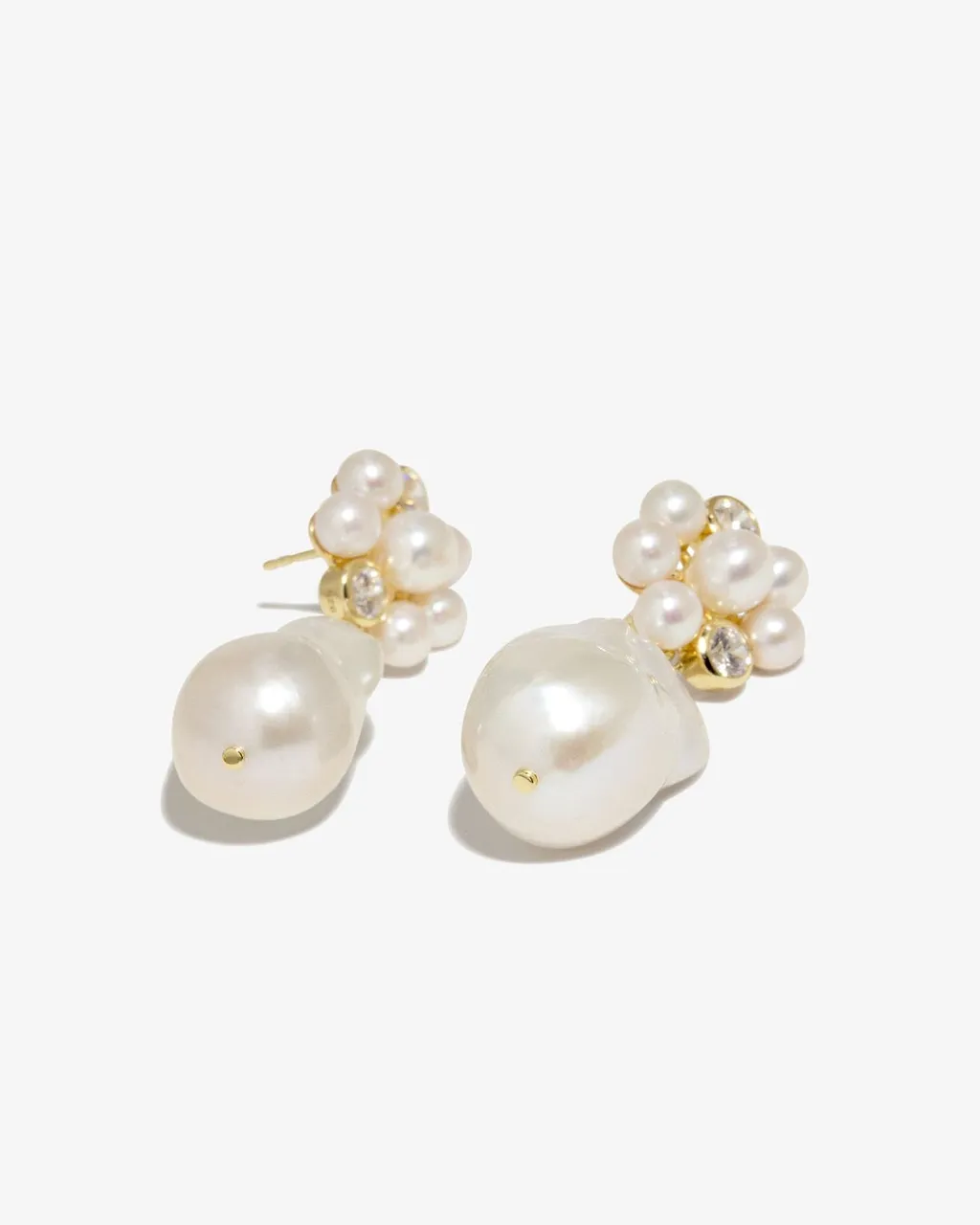 Lightdrops Cluster Pearl Earrings