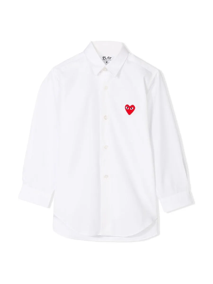 Comme Des GarÇOns Play Kids Heart Patch Shirt