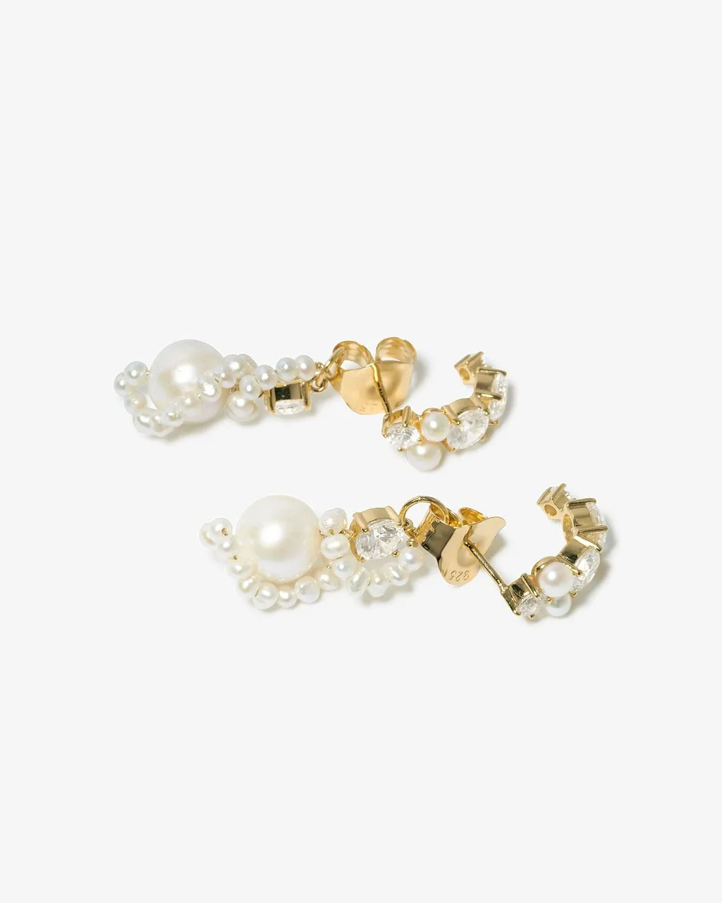 Sculptural Pearl Drop Earrings