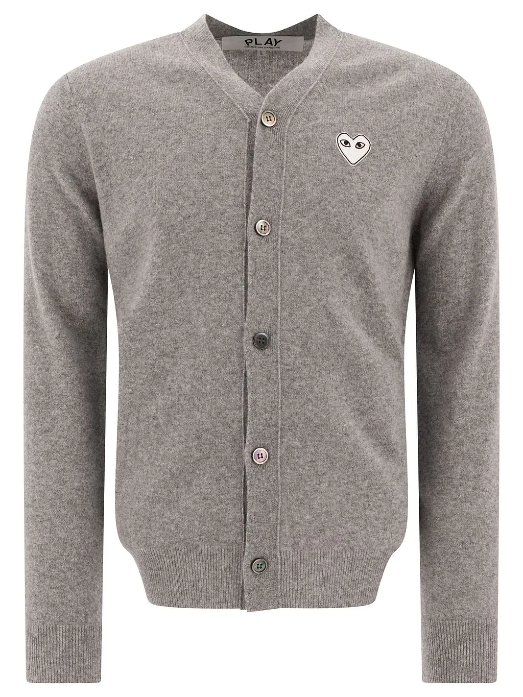 Comme Des GarÇOns Play Logo Patch Cardigan