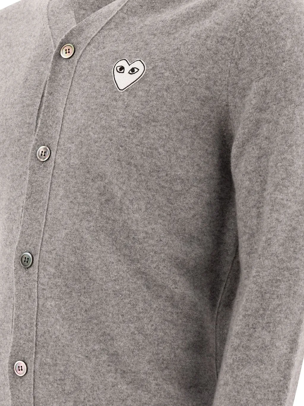 Comme Des GarÇOns Play Logo Patch Cardigan