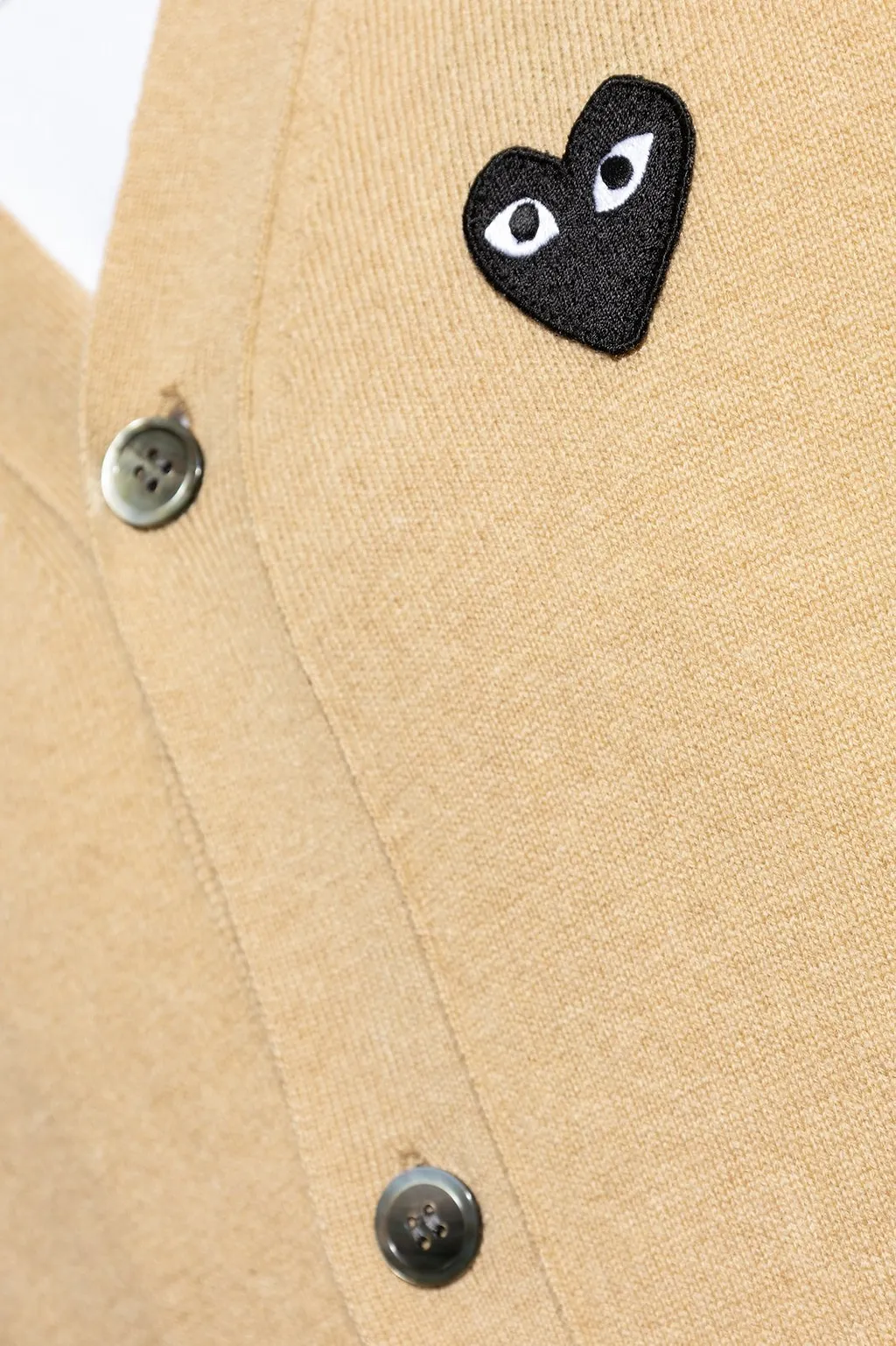 Comme Des GarÇOns Play Logo Patch Knitted Cardigan