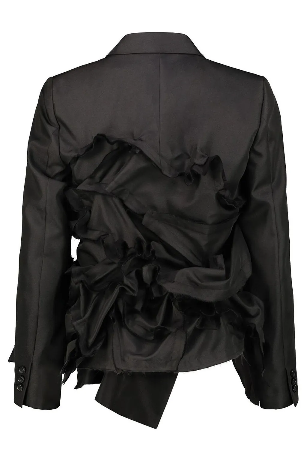 Comme Des GarÇOns Ruffled Buttoned Notched-Lapels Jacket
