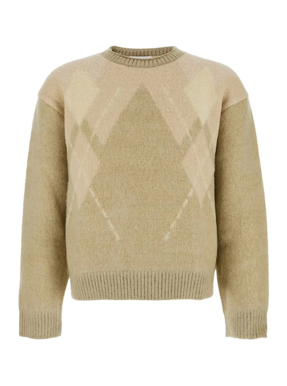 Argyle Crewneck Knitted Sweater