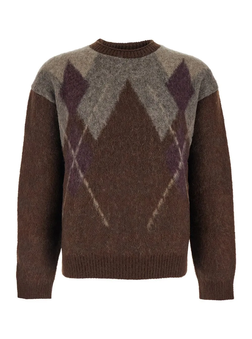 Coor Argyle Crewneck Knitted Sweater