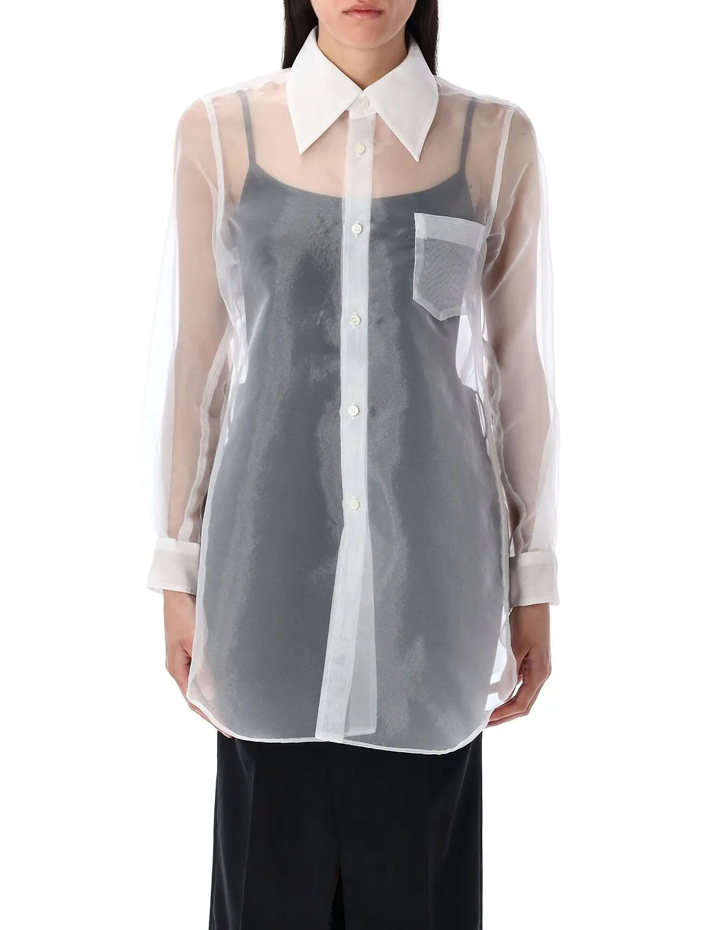 Comme Des GarÇOns Sheer Long-Sleeved Shirt