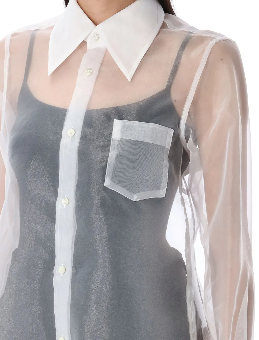 Comme Des GarÇOns Sheer Long-Sleeved Shirt