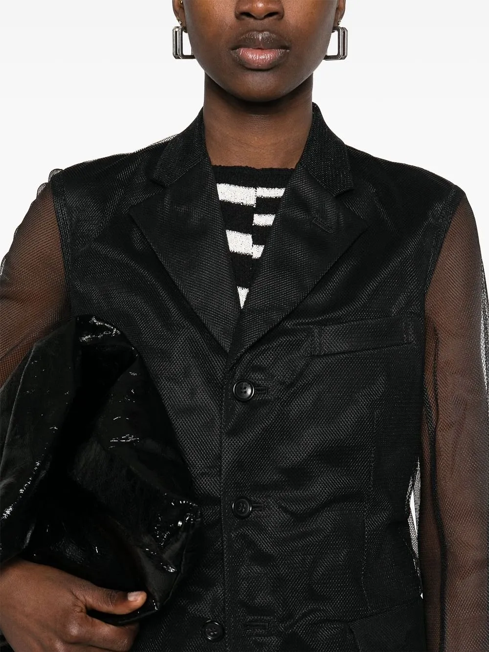 Comme Des GarÇOns Sheer Panelled Coat