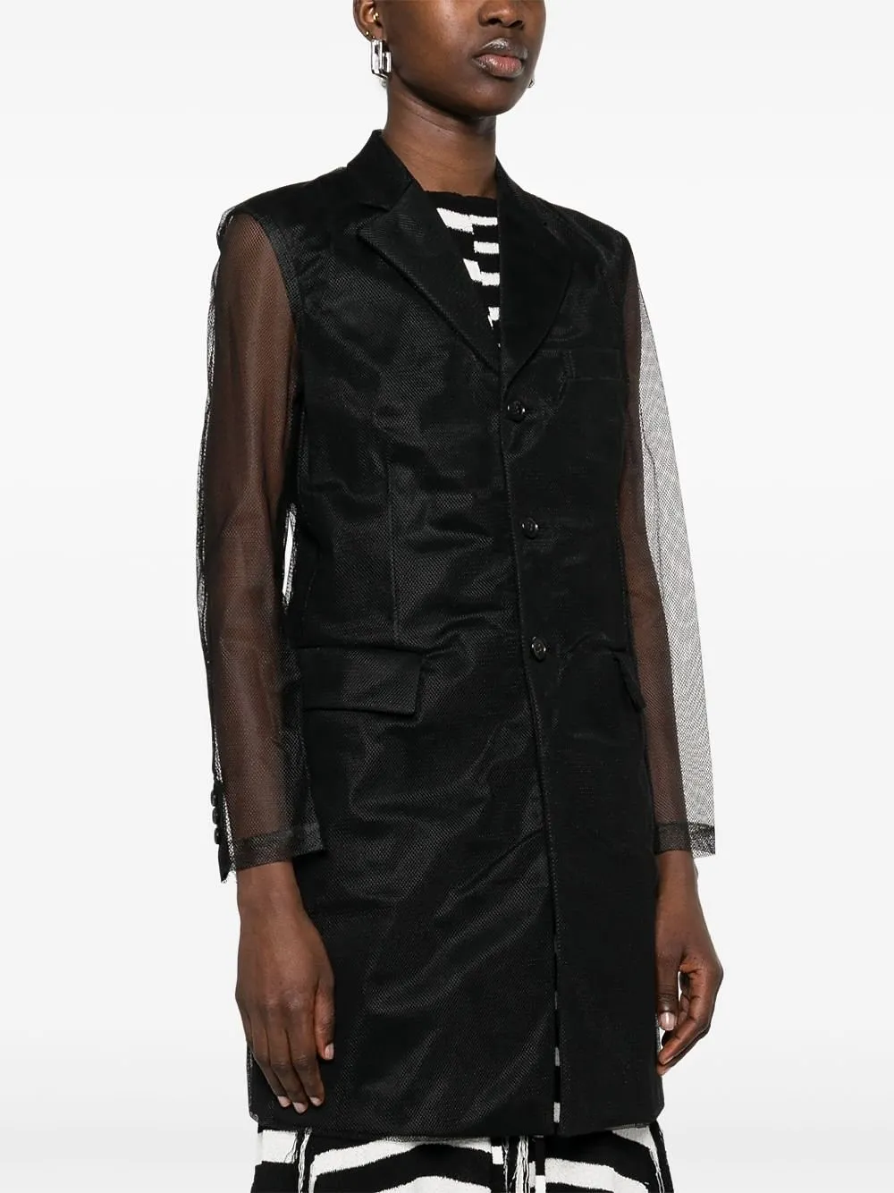 Comme Des GarÇOns Sheer Panelled Coat