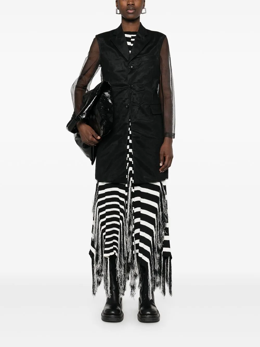 Comme Des GarÇOns Sheer Panelled Coat