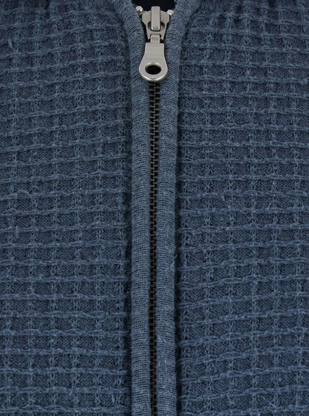 Honeycomb Zip Hooded Sweater