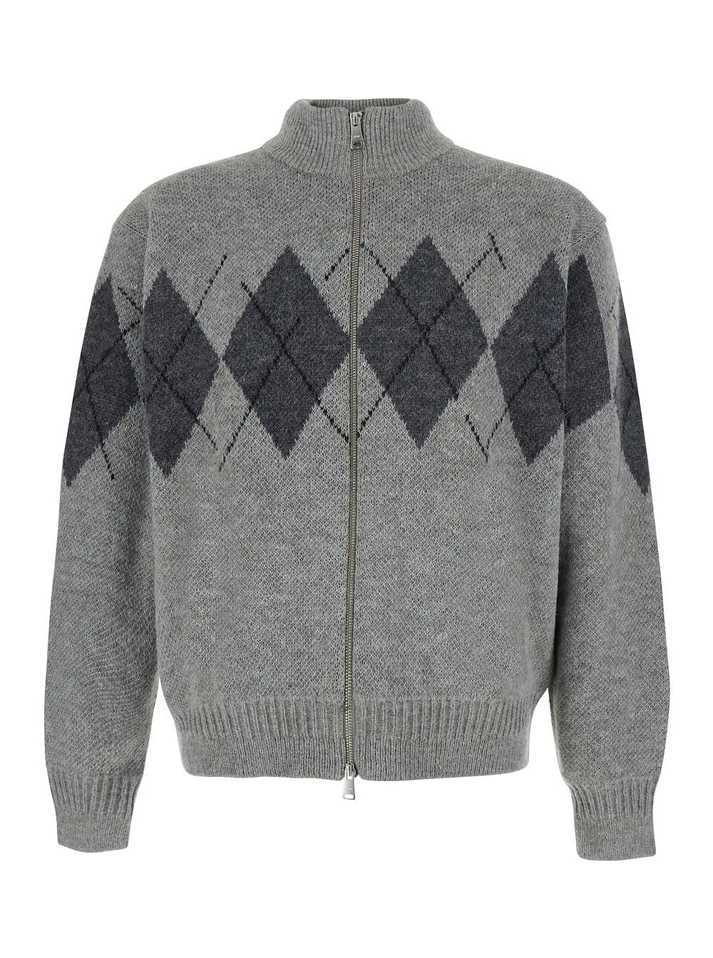 Coor Inside Out Argyle Zip-Up Cardigan