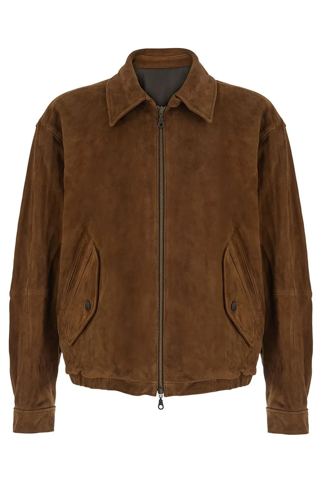 Pleated Zip-Front Jacket