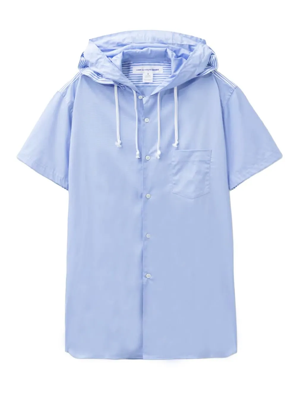 Comme Des GarÇOns Shirt Hooded Stripe-Pattern Buttoned Shirt