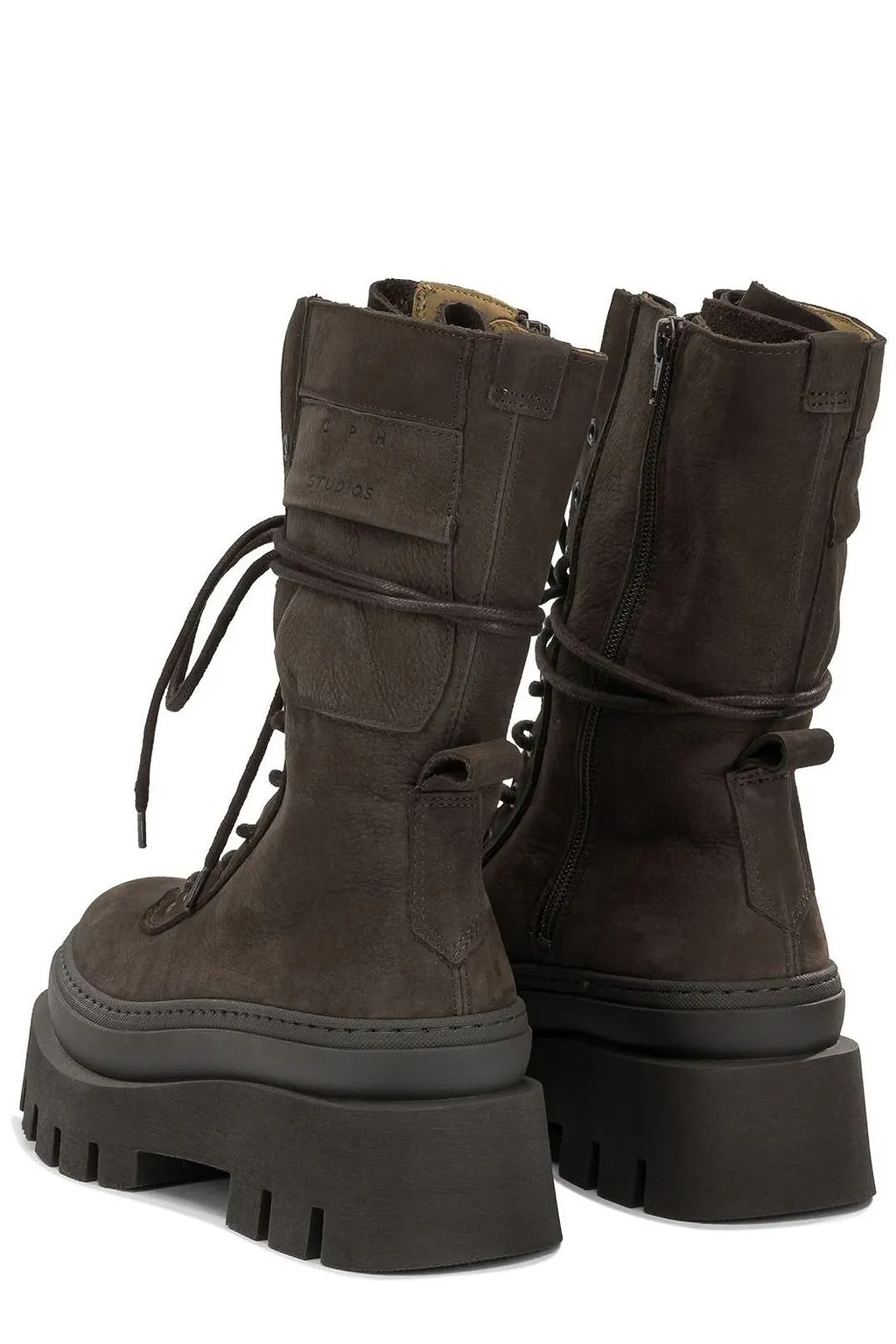 Copenhagen Lace-Up Ankle Boots