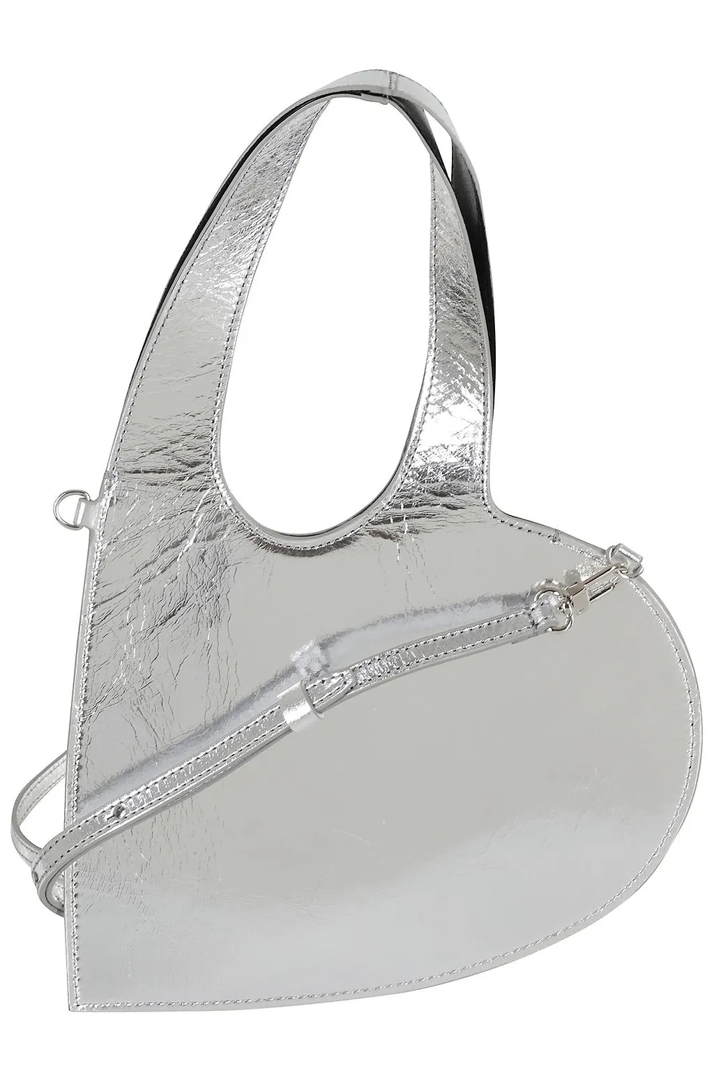 Coperni Metallic Effect Mini Heart Tote Bag
