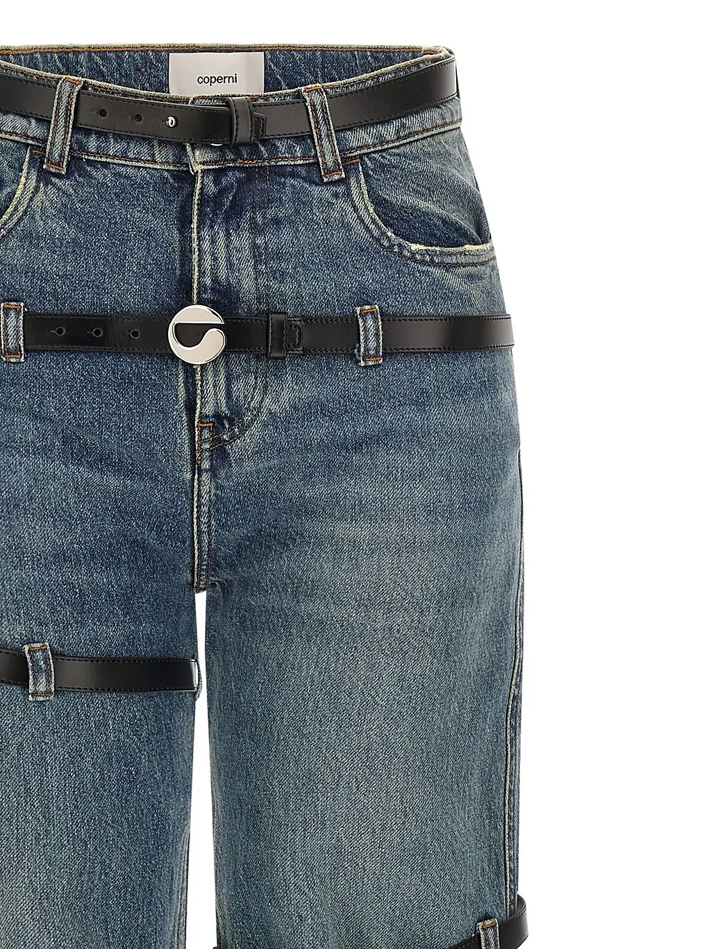 Coperni Multi Belt Denim Jeans