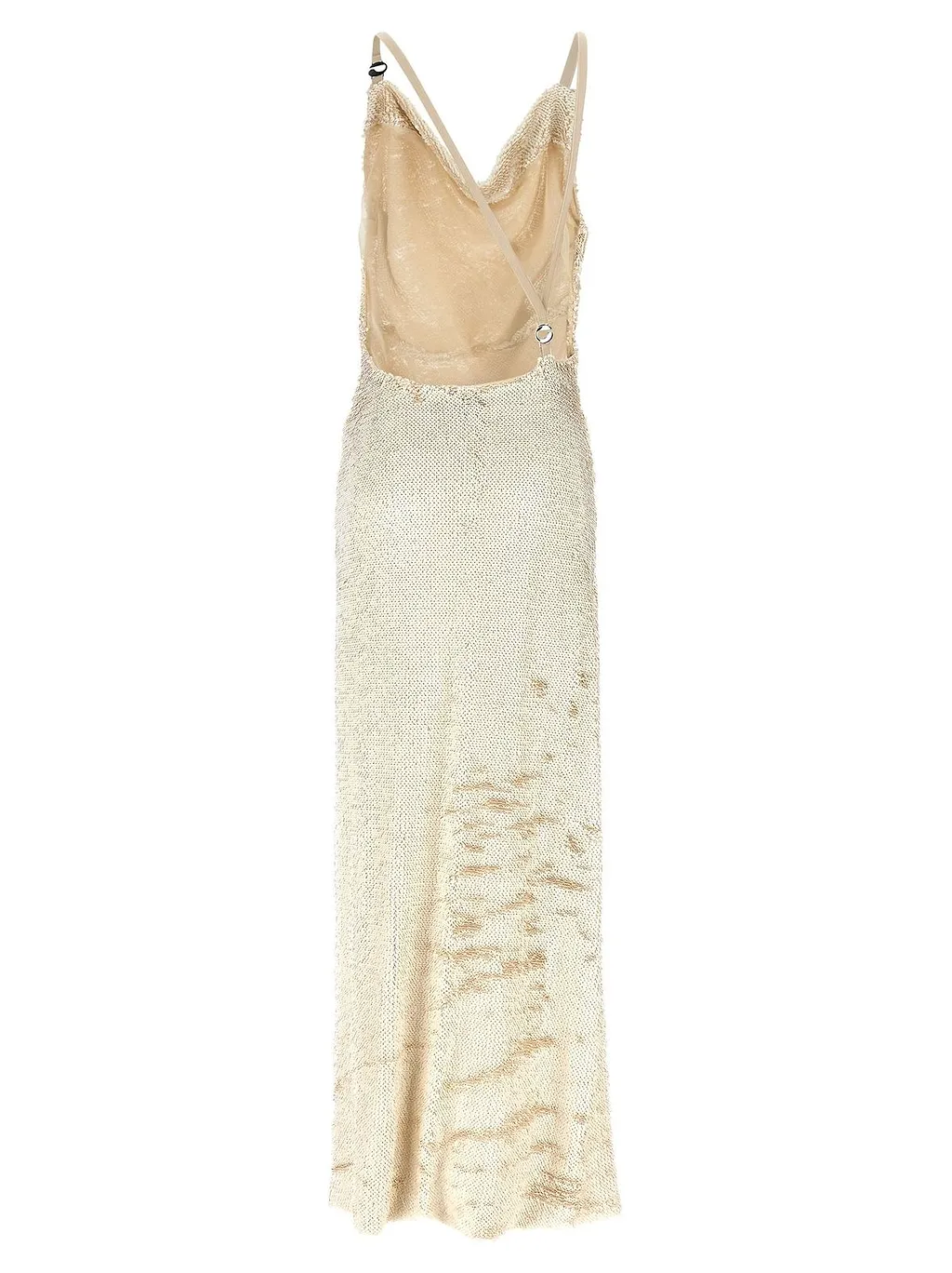 Coperni Draped Sequin Long Dress
