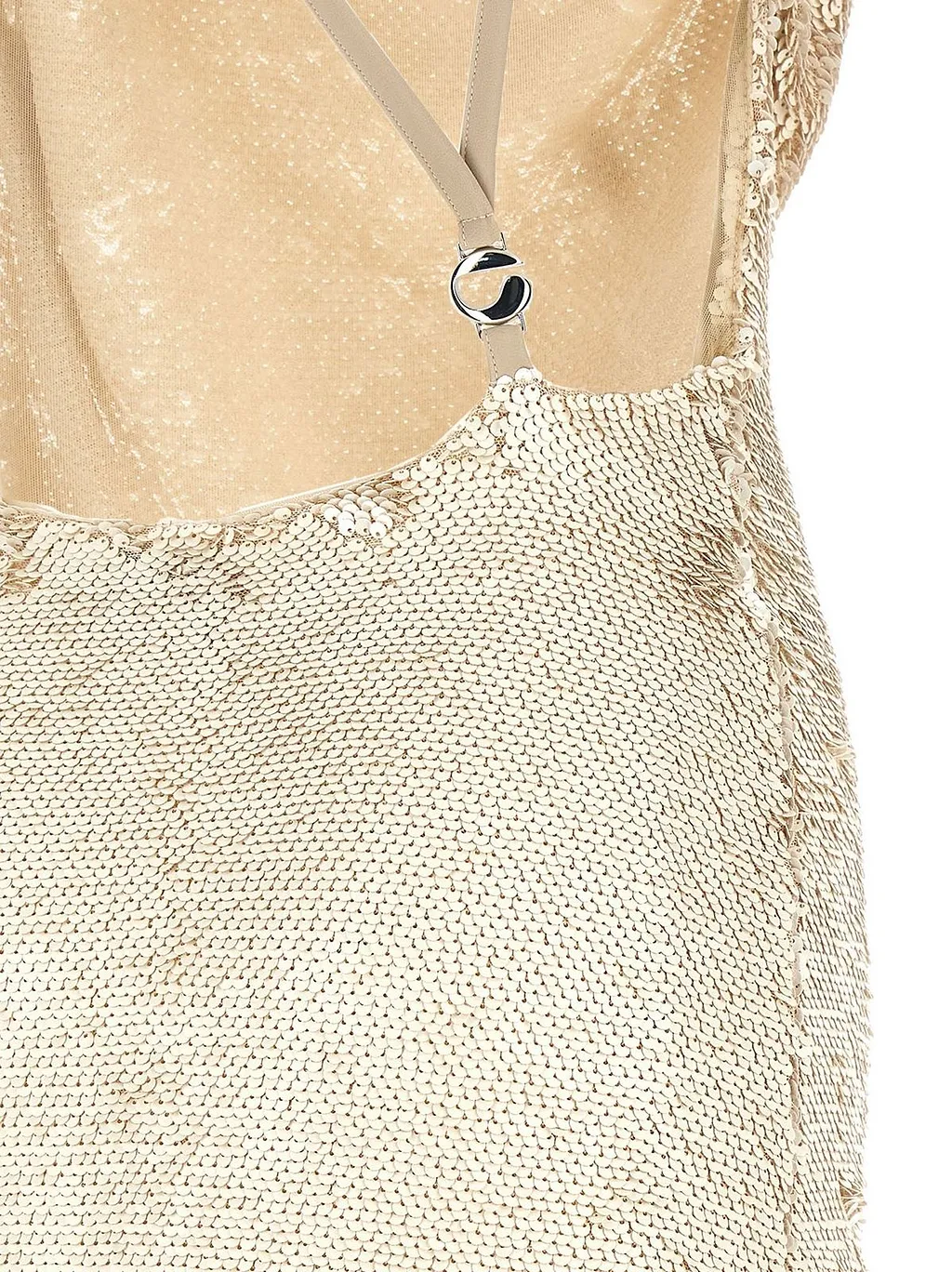 Coperni Draped Sequin Long Dress
