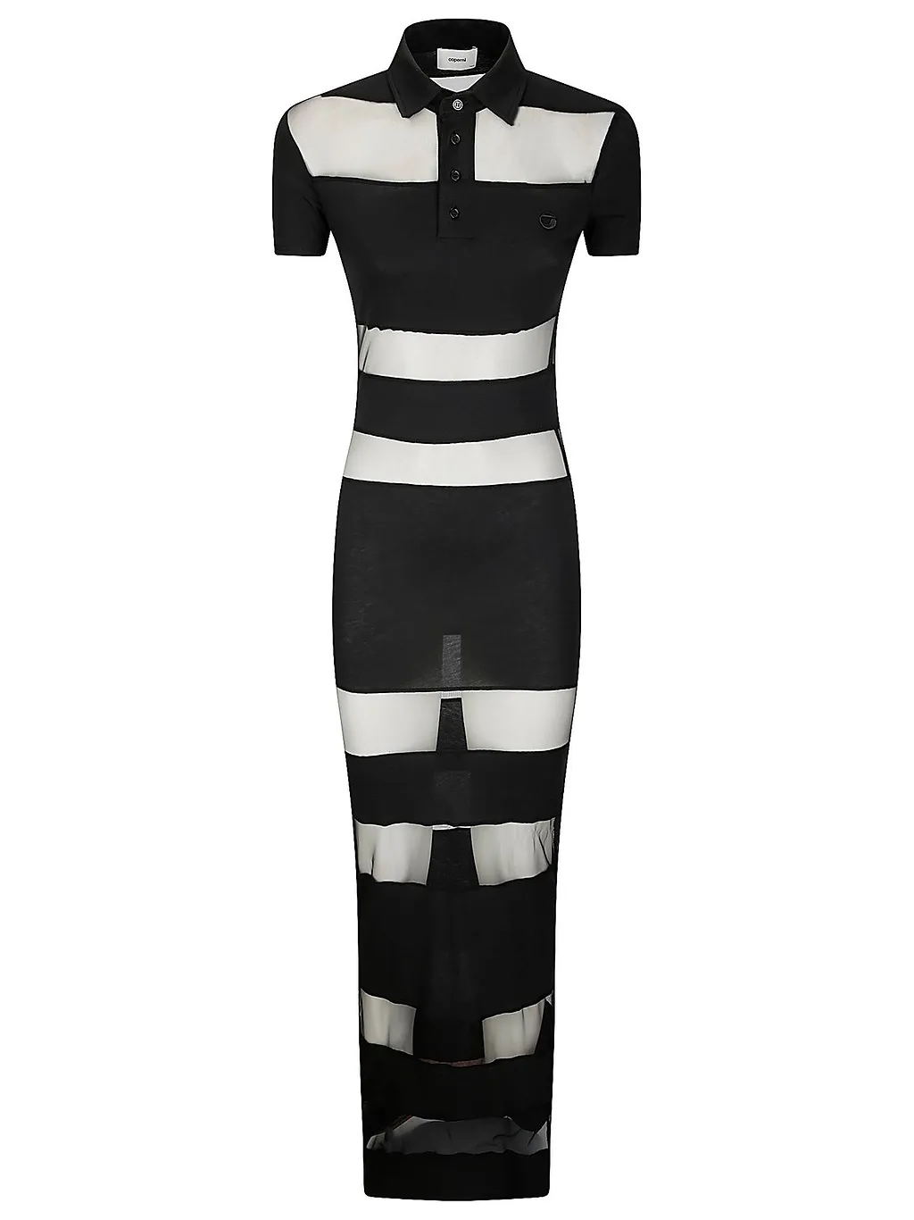 Coperni Striped Sheer Polo Dress