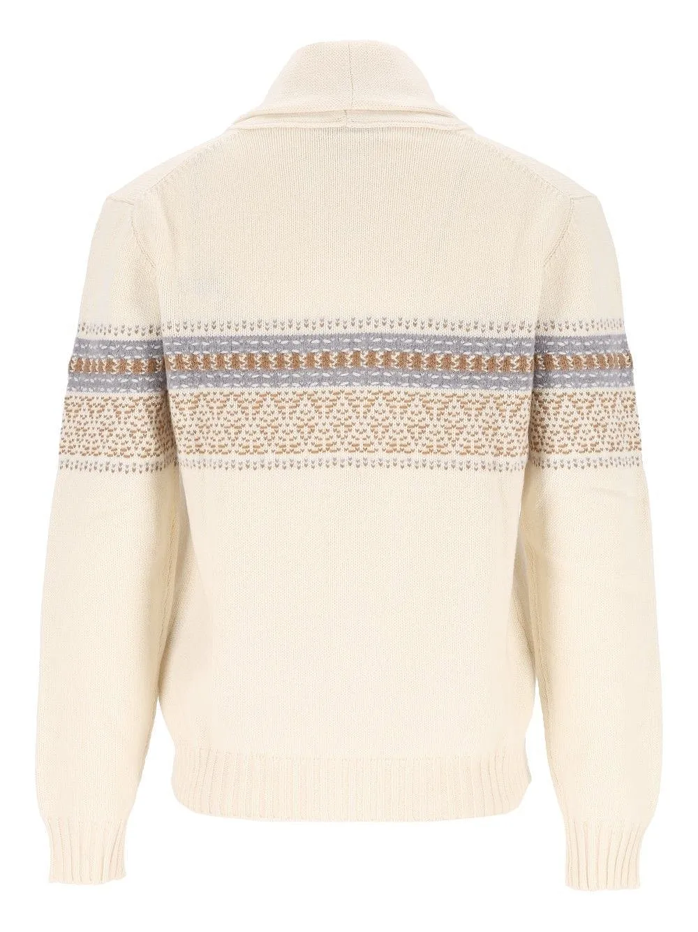Corneliani Shawl Collar Patterned Cardigan