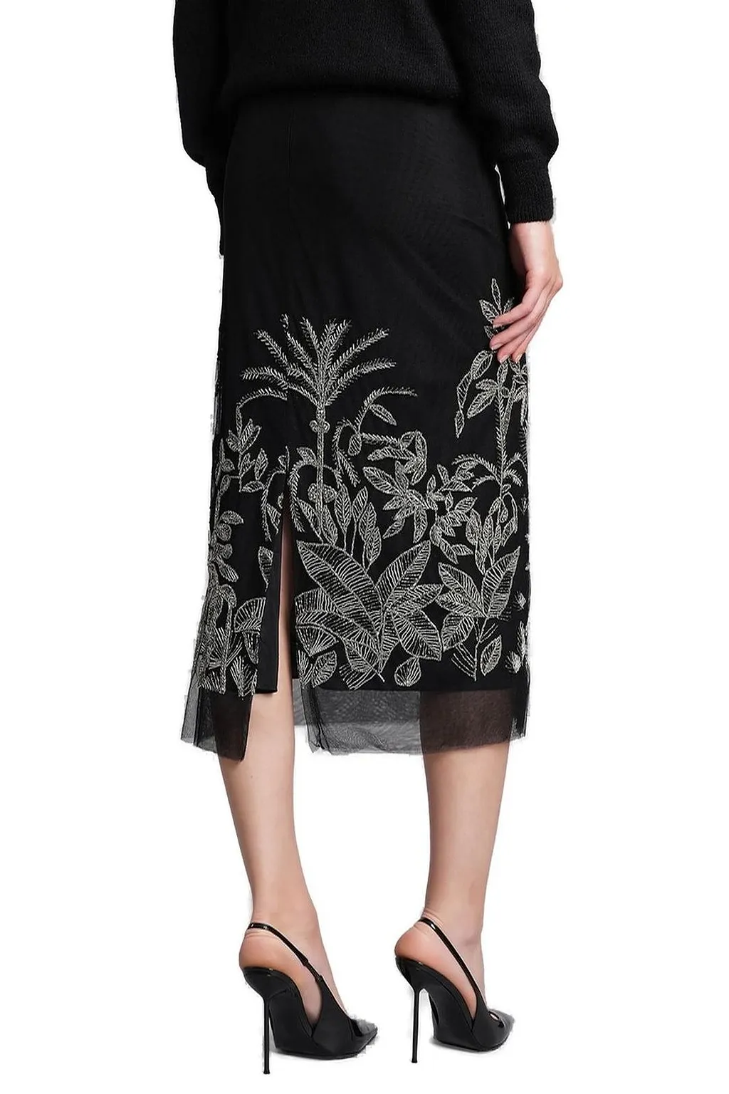 Leyla Tulle Embroidered Skirt