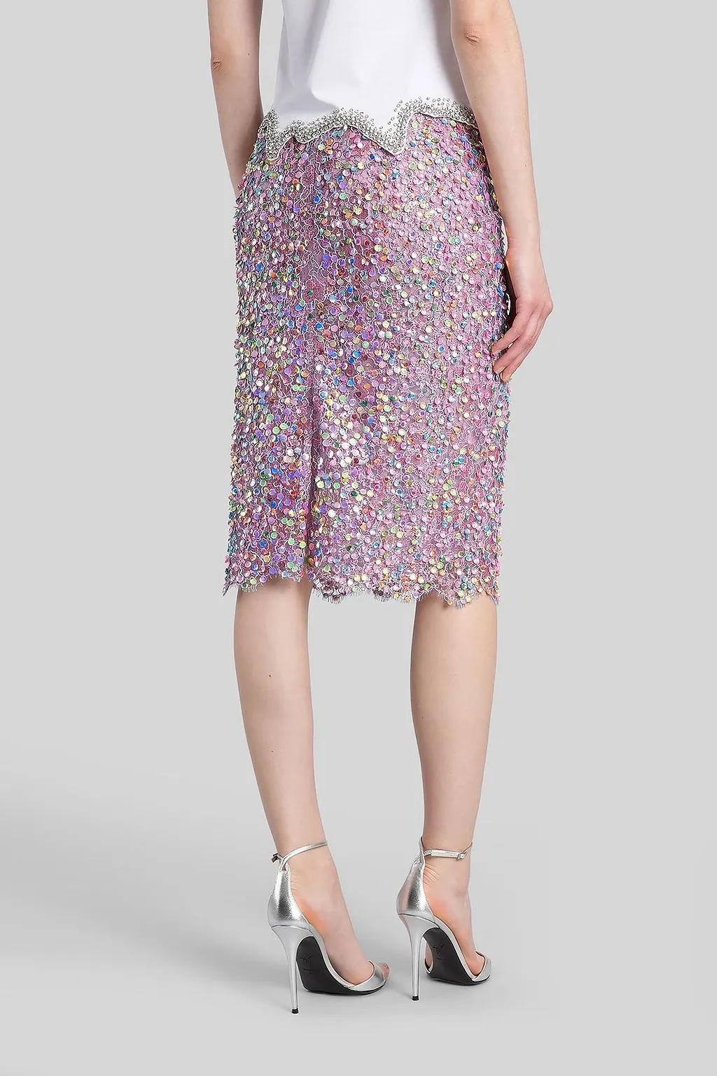 Costarellos Naia Embellished Midi Skirt
