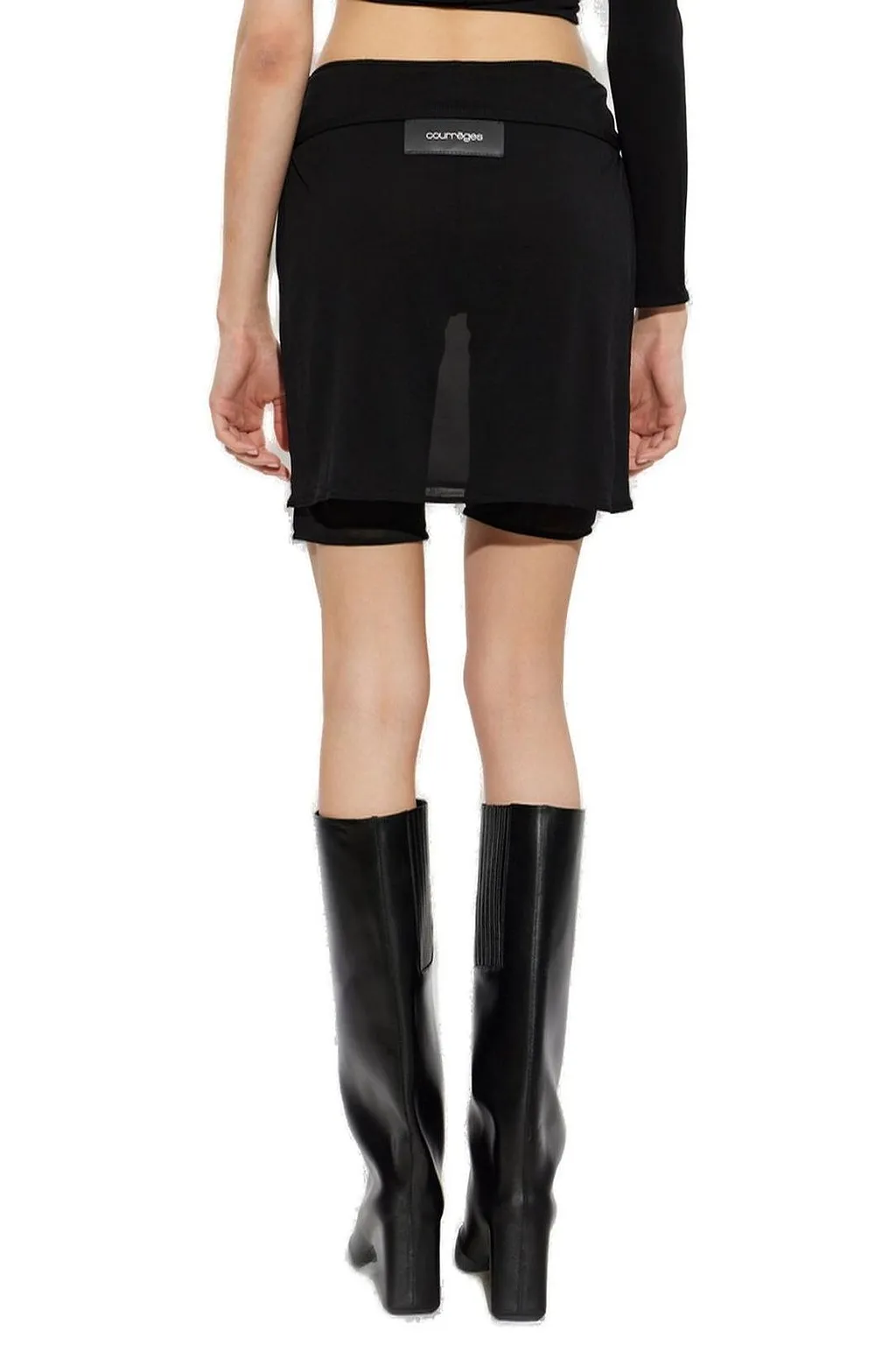 CourrÈGes Belted Jersey Skort